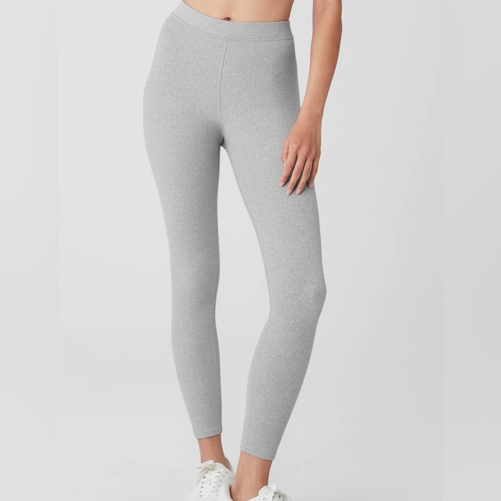 Alo Yoga Ribbed High-Waist 7/8 Blissful Legging